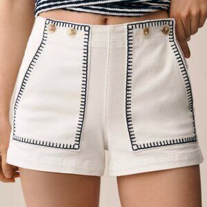 Pilcro Kit High-Rise Whipstitch Utility Shorts NWT